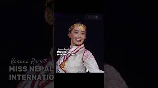 National Costume  Miss Nepal International  Karuna Rawat [upl. by Asyla743]