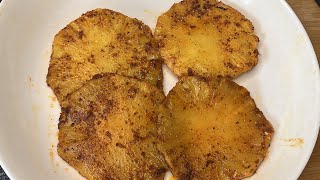 Grilled Pineapple Recipe In Tamil  How To Make Grilled PineappleSweet And Spicy Pineapple [upl. by Jack]