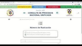 CONSULTAR PROCESOS JUDICIALES CON EL NUMERO DE RADICADO [upl. by Radburn]