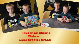 Jayden en Milano maken Lego Creator Draak  vlog91  lego creator familievloggers [upl. by Borras]