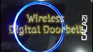 Unboxing CACAZI Wireless Digital Doorbell with 60 Ringtones [upl. by Josefa]