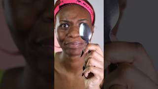 NANCYCHEL CURLED HER LASHES WITH A SPOON😱👀 shortvideo makeup makeuptutorial [upl. by Feriga416]