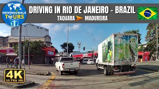 【4K】Driving in Rio de Janeiro  From Taquara neighborhood to Madureira neighborhood  DampW Tours [upl. by Eednahs]