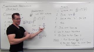 Substitutions for Homogeneous First Order Differential Equations Differential Equations 20 [upl. by Eicam975]