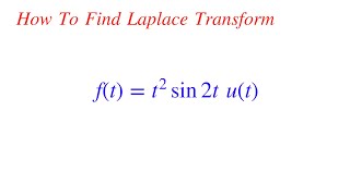 How To Find Laplace Transform  Using Frequency Differentiation Property Solved Problem [upl. by Neliak]