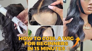 How to curl a wig for beginners Detailed curling wig tutorial How to curl a wig [upl. by Drida]