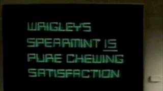 Wrigleys Spearmint Gum quotComputerquot commercial  1988 [upl. by Tnecnev]