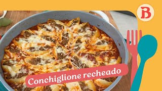 Conchiglione recheado de ragu com queijo  Band Receitas [upl. by Mechling]