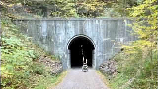 Recumbent Trikes on the GAP Trail from Big Savage Tunnel to Cumberland MD [upl. by Rexer720]