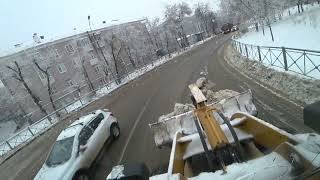 Snow plowing 2022 in Russia [upl. by Schear]