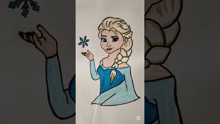 Frozen Elsa Drawing frozen elsa drawing fazart [upl. by Eeslek]