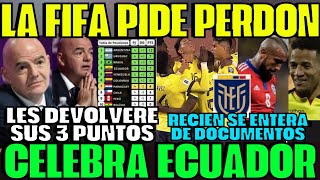 ÚLTIMO MINUTO LA FIFA RECIÉN SE DA CUENTA DE SU ERROR CON ECUADOR Y DEVOLVERÁ LOS PUNTOS SORPRENDE [upl. by Moya707]