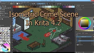 Pixel Art Isometric Crime Scene in Krita 42 [upl. by Carroll517]