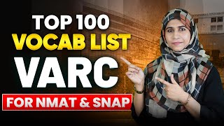 Top 100 Vocabulary Words ✍️ MUSTKnow Vocab for NMAT amp SNAP Exams 🔥📚 VARC Preparation 🎯 [upl. by Earle321]