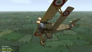 Realistic gun sounds v2 aircraft First eagles WWI dogfight biplane engine [upl. by Ikkela]