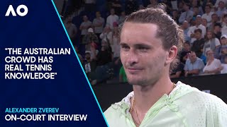 Alexander Zverev OnCourt Interview  Australian Open 2024 Quarterfinal [upl. by Amice497]