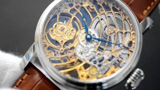 Tourby Art Deco Skeleton High Finish Gold Hand Engraved  genuine ETA Unitas 6498 1 [upl. by Annaiuq265]