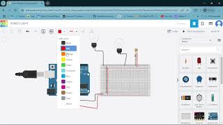 STREET LIGHT TINKERCAD CIRCUIT [upl. by Jenette]