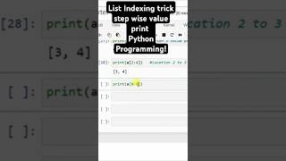 List trick in python programming  Intelligence Logic shorts ai [upl. by Emelita]