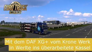 Mit dem DAF XG vom KroneTrailer Werk in Werlte ins überarbeitete Kassel  ETS 2 S02E23 [upl. by Assertal994]