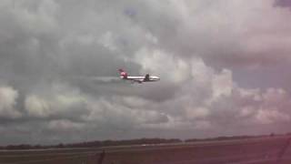 Aircraft Water bomber Boeing 747 Edmonton International Aiport demo [upl. by Ayotac829]