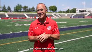 2023 Stony Brook Football Training Camp Insider  Coach Priore Recaps the First Scrimmage  August 9 [upl. by Paulie775]