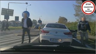 Białe BMW blokuje i zajeżdża drogę 56 Wasze Filmy [upl. by Nnylav34]