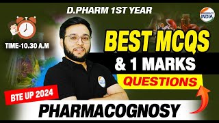 Pharmacognosy  Best 1 Marks Questions  D Pharma 1st Year  pharmacognosy pharmacyindialive [upl. by Atilehs]