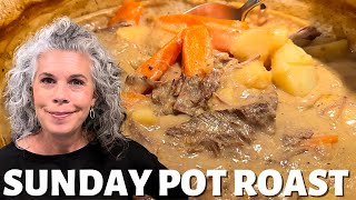 SUNDAY POT ROAST  How to Cook a Tender Roast with Potatoes and Carrots in the Oven [upl. by Gena263]