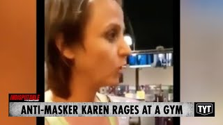 AntiMasker Karen RAGES At Gym [upl. by Anelhtak]