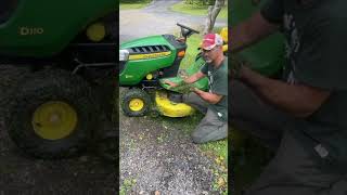 Clean your lawn mower deck It will last a long time John Deere D110 100 series Craftsman MTD [upl. by Asenad844]