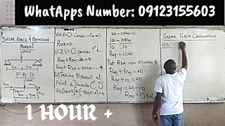 Shear Force And Bending Moment Diagram Introduction with EXAMPLE excellentlinkacademy [upl. by Kahle]