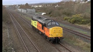 Colas Railfreights 37254 Margam to Llanelli Test Run 11012019 [upl. by Hound]