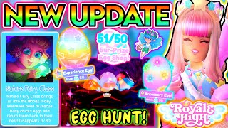 NATURE FAIRY CLASS OUT NOW IN ROYALE HIGH EGG HUNT 10 New Accessories amp Gameplay Changes ROBLOX [upl. by Thomson]