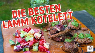 So zarte Lamm Kotelett mit Salsa Verde  mit wenig Aufwand zum besten Lamm  Rezept DADs BBQ [upl. by Ushijima]