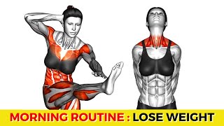 Easy 10 Minute STANDING MORNING WORKOUT ✔ LOSE BELLY FAT and WEIGHT LOSS IN 1 WEEK [upl. by Anitnahs602]