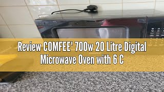 Review COMFEE 700w 20 Litre Digital Microwave Oven with 6 Cooking Presets Express Cook 11 Power L [upl. by Farmelo838]