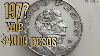 Moneda 5 pesos Vicente Guerrero fecha vale 4000 [upl. by Davide]