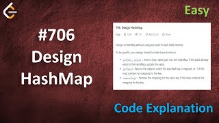 Design HashMap  Live Coding with Explanation  Leetcode  706 [upl. by Eniale]