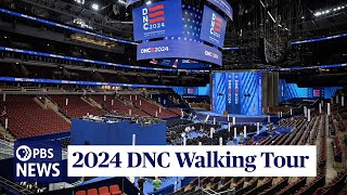 WATCH 2024 DNC Walking Tour  Democratic National Convention at United Center in Chicago [upl. by Ratep538]