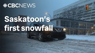 1st winter storm of the season hits Saskatoon other areas in the province are digging out [upl. by Eatnad]