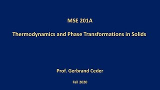 Lec 8Thermodynamic potentials as Legendre transforms Maxwell relations Prof Ceder UC Berkeley [upl. by Matuag815]