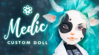 Tzula the Space Cow • Alien Crew Collab • Monster High OOAK Custom Doll Tutorial [upl. by Seek36]