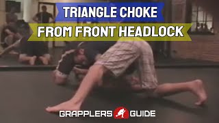 Triangle Choke from Front Headlock Position [upl. by Lyrej737]