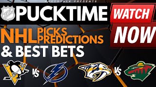 NHL Predictions Picks amp Odds  Penguins vs Lightning  Wild vs Predators  PuckTime Nov 30 [upl. by Ititrefen594]