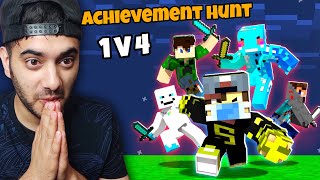 1 V 4 Minecraft Achievement Hunt Manhunt [upl. by Knowlton720]