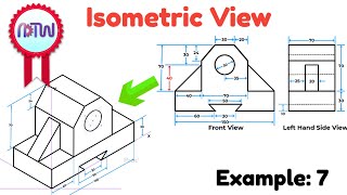 Engineering Drawing Demystified Isometric Views from Orthographic Projections  ADTW Study [upl. by Jankell]