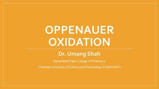 OPPENAUER OXIDATION I GPAT2021 NIPERJEE PHARMATOONZ BSc CHEMISTRY ORGANICCHEMISTRY [upl. by Etsyrk240]