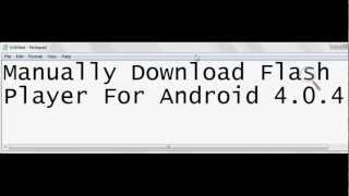 Download Adobe Flash Player 11 for Android100 solution [upl. by Nylessej]