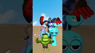 Shattering the Sprunki Statue Super Captain America hulkman hulk funny gta [upl. by Enitsuga]